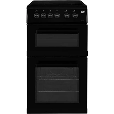 Image of Beko KDC5422AK A Rated 50cm Twin Cavity Electric Ceramic Cooker Black 4 Burners