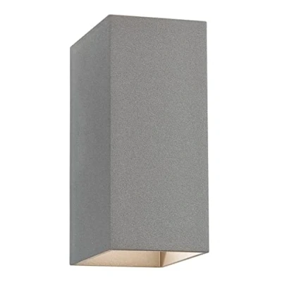Image of Oslo LED Outdoor Wall Light Textured Grey IP65