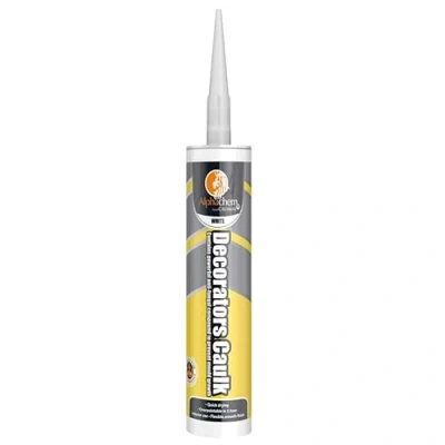 Image of CROMAR AlphaChem Professional Decorators Caulk Flexible, Quick Drying Overpaintable with Anti Fungal Protection for Interior Use White 380ml Cartridges