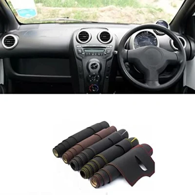 Image of TTOILS Leather Dashmat Dashboard Cover Pad Dash Mat Carpet,For Toyota Aygo Peugeot 107 Citroen C1 2005 2014 Accessories