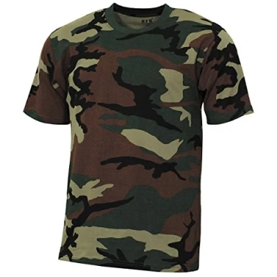 Image of MFH Men&#039;s US Streetstyle T Shirt Woodland Size 3XL
