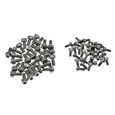Image of Dopro 30 Pack Stainless Steel Tremolo Bridge Locking Nut Lock &amp; Saddle Mounting Screws Fits for Floyd Rose