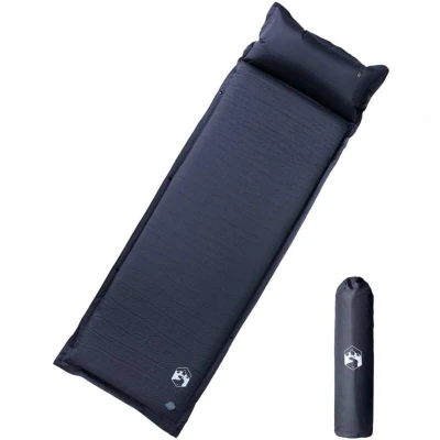 Image of Vidaxl Self Inflating Camping Mattress with Pillow 1 Person Grey