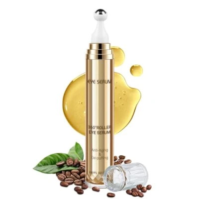 Image of Eye Cream for Dark Circles: Under with Hyaluronic Acid Circles and Puffiness Care Serum Anti Aging 360 Massage Ball Reduce Bags, Wrinkles Fine Lines 20ML