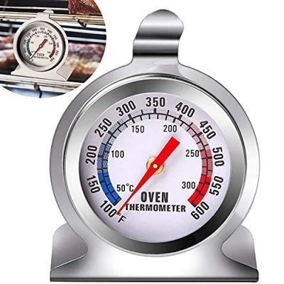 Image of Nemor Oven Thermometer 100 600F, Stainless Steel Grill Thermometer, Instant Read Large Dial Smoker with Hook, Kitchen Cooking for BBQ Baking