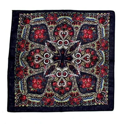 Image of Zac&#039;s Alter Ego Retro/Vintage Print on Navy Blue Cotton Bandana