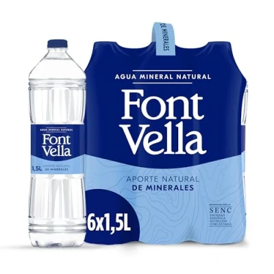 Image of Font Vella Mineral Water 1,5 L. [Pack of 6]