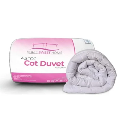 Image of Home Sweet UK Toddler Cot Duvet 100% Microfiber Anti Allergy 4.5 Tog Junior Baby Duvet(100x120cm) Machine Washable Soft Touch Bedding