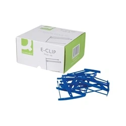 Image of Q Connect Binding E Clip 60mm Blue (Pack of 100) Ref KF02282