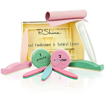 Image of P SHINE Japanese Manicure Kit Professional Nail Set Care Plate Repair Treatment + Instruction for damage nails