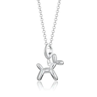 Image of Lily Charmed Sterling Silver Balloon Dog Necklace