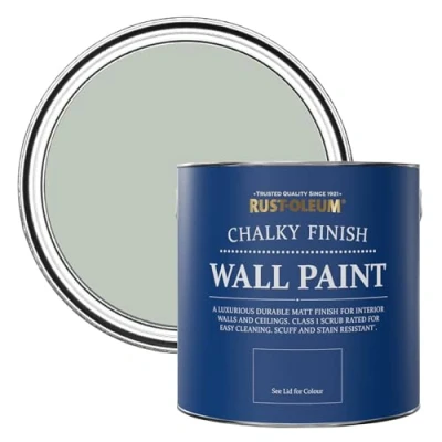 Image of Rust Oleum Green Matt Emulsion Wall Paint Chalk 2.5L
