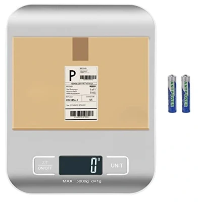 Image of Selegere Digital Kitchen Scales,Professional Food Weighing Scales with LCD Display,Precision up to 1 g (Silver)
