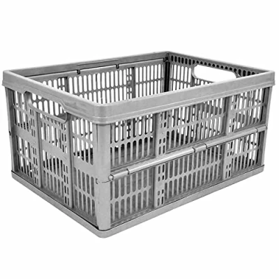 Image of 32L Folding Crate Stackable &amp; Collapsible Foldable Plastic Storage Basket HomeXpress® (1)