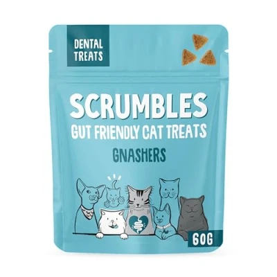 Image of Scrumbles Gnashers for Cats, Chicken Dental Bites, 8 x 60g
