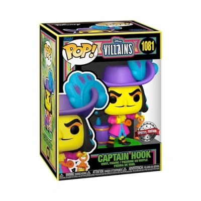 Image of Funko POP! Disney: Villains Hook (Blacklight) Disney Collectable Vinyl Figure Gift Idea Official Merchandise Toys for Kids &amp; Adults Movies Fans Model Collectors