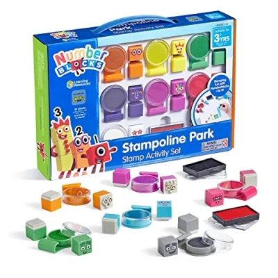 Image of Learning Resources Numberblocks Stampoline Park Stamp Activity Set Colours Washable Inks Arts and Crafts Colour Blocks Hobby Art 32 Pieces Gifts for 3 4 5 6 7 Year Old Kids Boys &amp; Girls