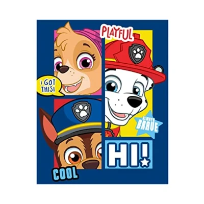 Image of Yuhu.kids Paw Patrol Always Brave Polar Children&#039;s Boys Fleece Blanket Cuddly 100 x 140 cm