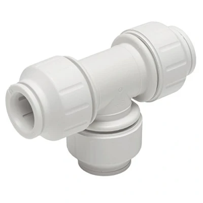 Image of JG Speedfit PEM0210W Equal Tee, White, 10 mm, Set of Pieces