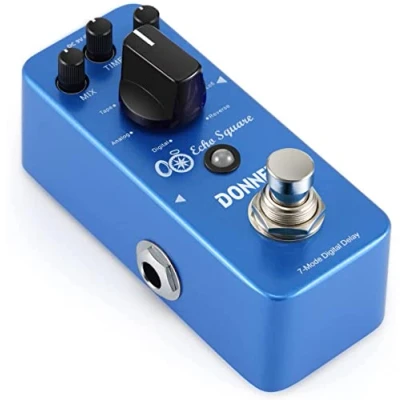 Image of Donner Digital Delay Pedal, Echo Square Guitar 7 Effects Analog Tape Mod Sweep Lofi Reverse for Electric and Bass True Bypass