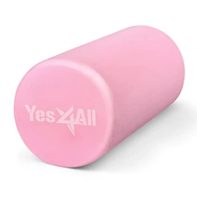 Image of Yes4All 12 Inch EVA Foam Roller/Back Roller High Density Rollers, for Physical Therapy &amp; Exercise (Pink)