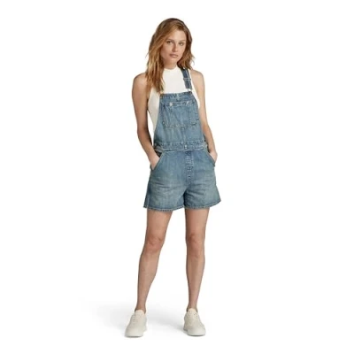Image of G STAR RAW Women&#039;s Short Dungaree Wmn Jumpsuit, Blue (antique faded laguna D24388 D536 G325), S