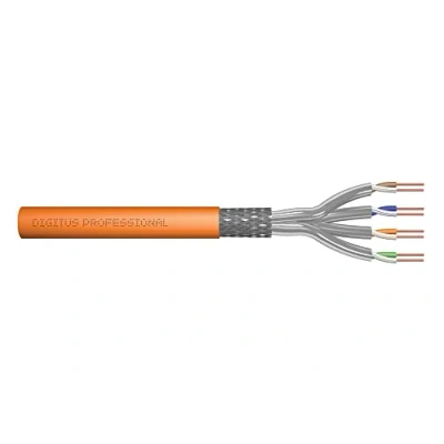 Image of DIGITUS Simplex Network Cable Cat 7 25 m S FTP Installation Dca LSZH 3 1200 MHz AWG 23/1 Copper Orange