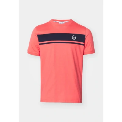 Image of Sergio Tacchini Master TEE Print Tshirt, Men&#039;s, Size: Medium, Dubarry/maritime blue