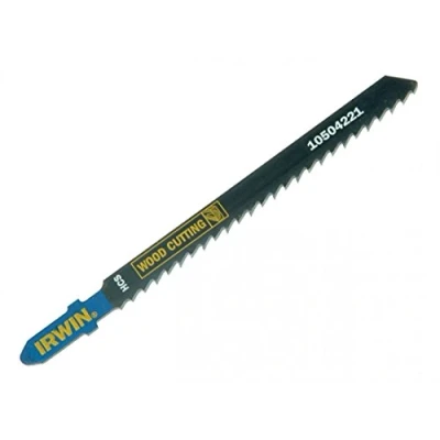 Image of Irwin Wood Cutting Jigsaw Blades (5) gressive Teeth Bayonet Fitting 117mm