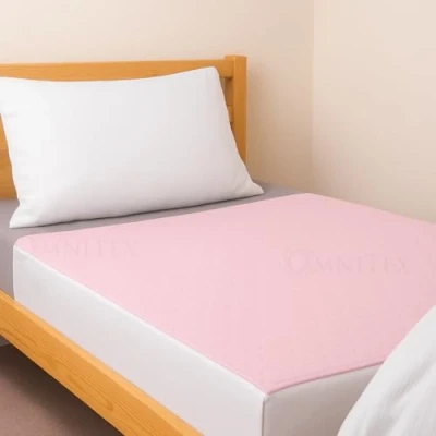 Image of Omnitex Washable Bed Protector with Tucks 90 x 90cm Incontinence Pad, 3 litres Absorption Capacity (1x Reusable Pad)