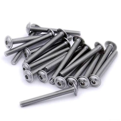 Image of M3 (3mm x 35mm) Flanged Hex Socket Button Machine Screw (Bolt) Stainless Steel (A2) (Pack of 20)