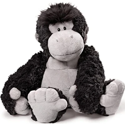 Image of NICI 48392 Soft 25 cm Cuddly Toys for Girls, Boys &amp; Babies Fluffy Stuffed Gorilla Playing, Cuddling Collecting Cosy Plush Animals, Brown
