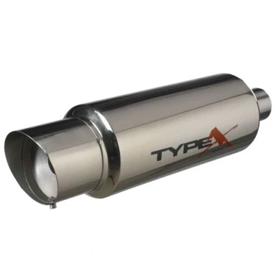 Image of AUTO STYLE Universal sport exhaust Type X Racing &#039;DualSound&#039; Ø150mm Angle Tip