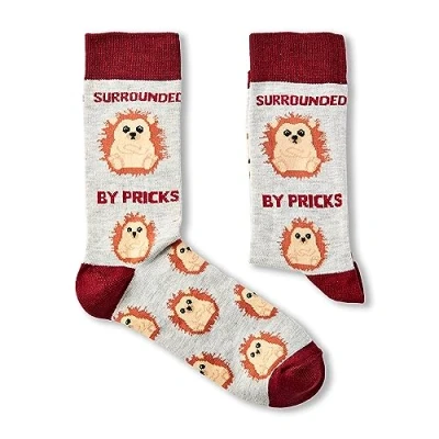 Image of Urban Eccentric Unisex Surrounded By Pricks Socks Gift 1 Pair Cotton Rich Premium Novelty Gifts