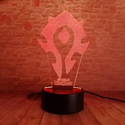Image of LED Lamp World of Warcraft Horde Colour Changing USB Night Light