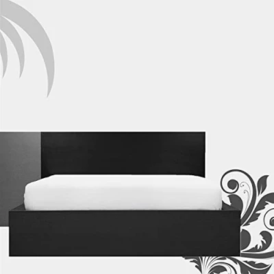 Image of 400 Thread Count Deep Fitted Sheets Double Bed 100% Egyptian Cotton 40 cm Super Soft Hotel Quality Bedding White