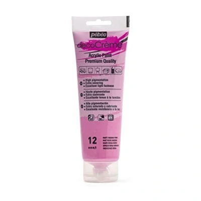 Image of PEBEO 89012 120ml DecoCreme, Acrylic, Indian Pink, 14 x 4.5 6.5 cm