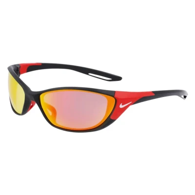 Image of Nike Sun Sunglasses, 011 Matte Black red mirro, 66