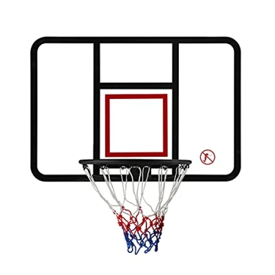 Image of 45in Basketball Hoop, Garage Backyard Wall mounted Hoop And Goal Frame Combination Kit, Height Adjustable Backboard