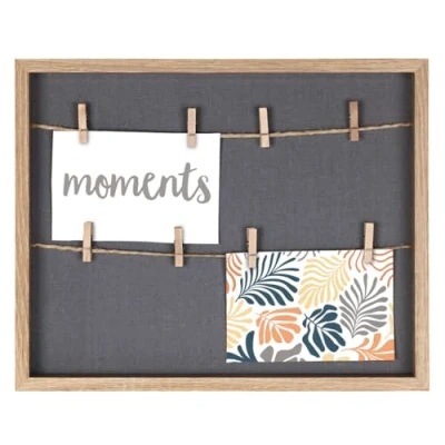 Image of Hama Muro Photo Frame with Cord and Clips, Oak, 29.5 x 36.5 cm