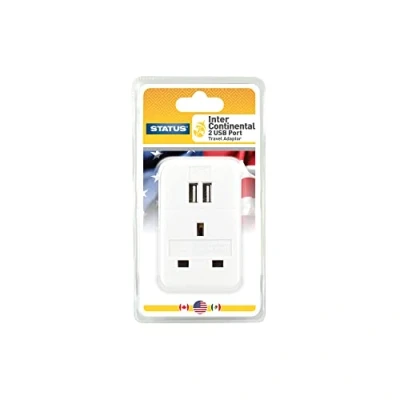 Image of Status UK to Intercontinental Travel Adaptor with 2 x USB