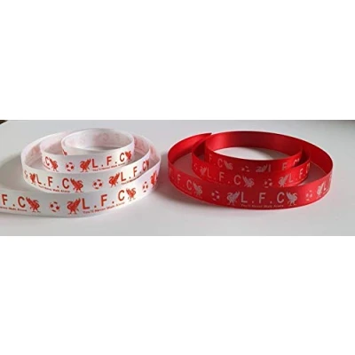 Image of Liverpool Ribbon 15mm Wide Satin Crafting Cake Gift wrap x 1 metre (Both Designs)