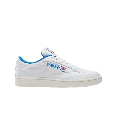 Image of Reebok Classic CLUB C 85 Unisex Trainers, Size: 3.5, Footwear white/chalk/kinblu Leather