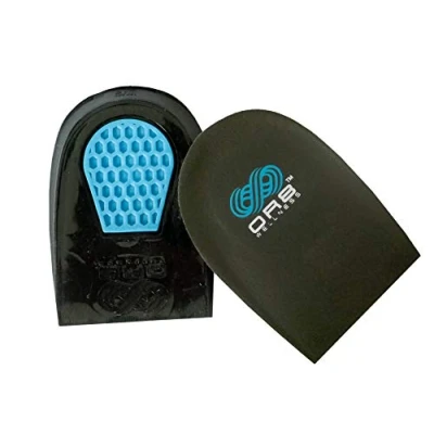Image of Or8 WellnessTM Gel Heel Shock Pad Insert. Supports Heel. Absorbers. Plantar Fasciitis. Achilles Tendonitis. Comfort Cushion, Grey, Large 7 11