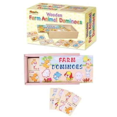 Image of Playwrite Wooden Farm Animal Dominoes