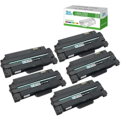 Image of InkJello Compatible Toner Cartridges Replacement for Samsung ML 1910 1915 2525 2525W 2540 2545 2580n SCX 4600 4623F 4623fn 4623FW SF 650 650P MLT D1052L (Black, 5 Pack)