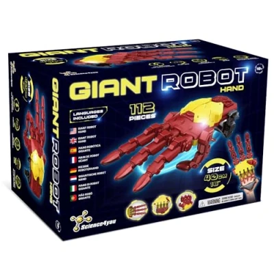Image of Science4you Hydraulic Cyborg Hand Kit Build your own Giant Robotic with 112 pieces, STEM Toys, Iron Kid Toys the perfect Robot &amp; Model Kits Gift for Boys Girls Age 10 11 12 13 14+