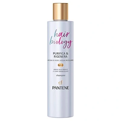 Image of Pantene Pro V Professional Shampoo, Oily Hair Shampoo for Root and Damaged Fibres, Biology Purifies &amp; Regenerates, 250 ml