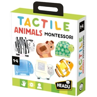 Image of Headu Tactile Animals Montessori, Educational Toys, Kids Puzzle, Large Shaped Puzzles, Jigsaw Learning Games