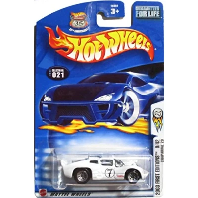 Image of Mattel Hot Wheels 2003 First Editions 1:64 Scale White Chaparral 2D Die Cast Car #021